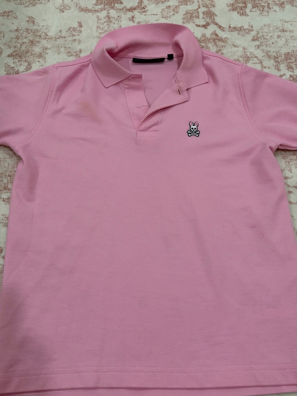 Psycho Bunny Pink Collared Polo